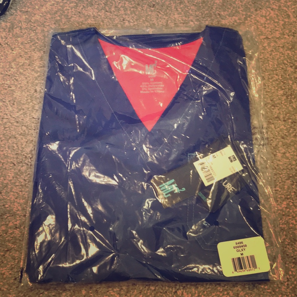Scrub top from Med Couture, Medium in Galaxy Blue
